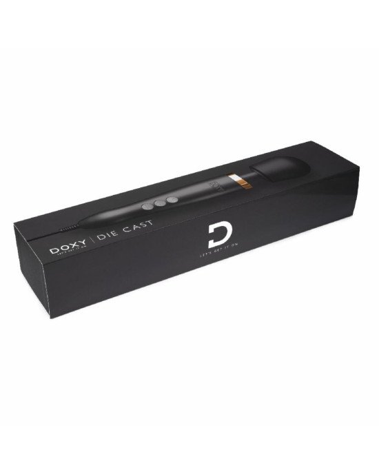 Преміальний вібромасажер DOXY Die Cast матово-чорний, з покриттям із 24-каратного золота Преміальний вібромасажер DOXY Die Cast матово-чорний, з покриттям із 24-каратного золота