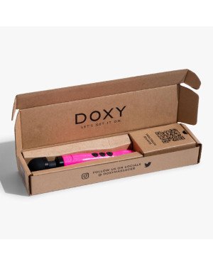 Вібромасажер DOXY Die Cast 3 Hot Pink, дуже потужний, живлення 220В, металевий корпус