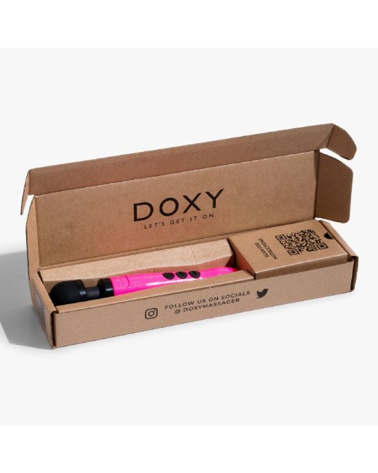 Вібромасажер DOXY Die Cast 3 Hot Pink, дуже потужний, живлення 220В, металевий корпус Вібромасажер DOXY Die Cast 3 Hot Pink, дуже потужний, живлення 220В, металевий корпус