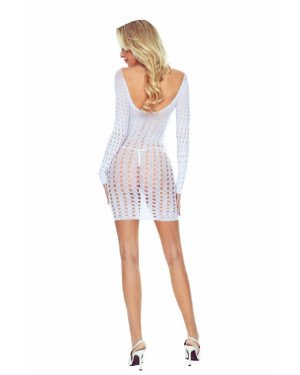 Бодістокінг Passion BS110 One Size, white Бодістокінг Passion BS110 One Size, white