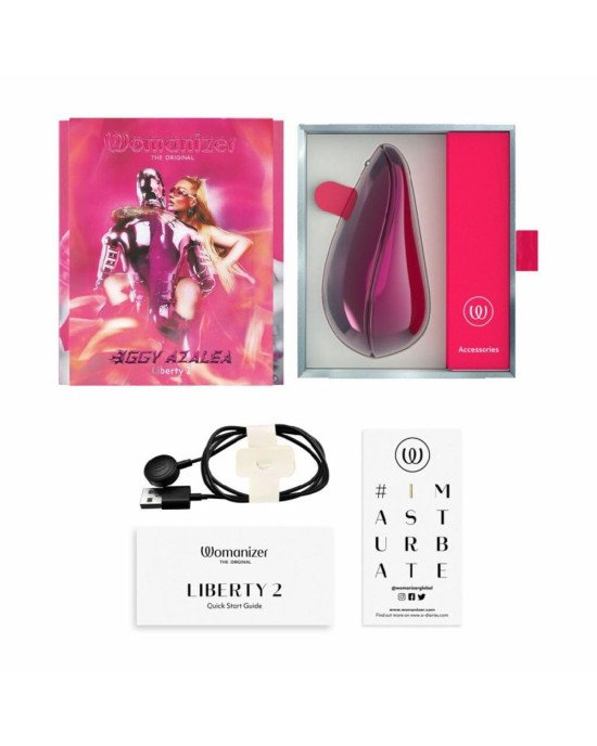 Вакуумний кліторальний стимулятор Womanizer Liberty 2 Iggy, 8 режимів, магнітна кришечка Вакуумний кліторальний стимулятор Womanizer Liberty 2 Iggy, 8 режимів, магнітна кришечка