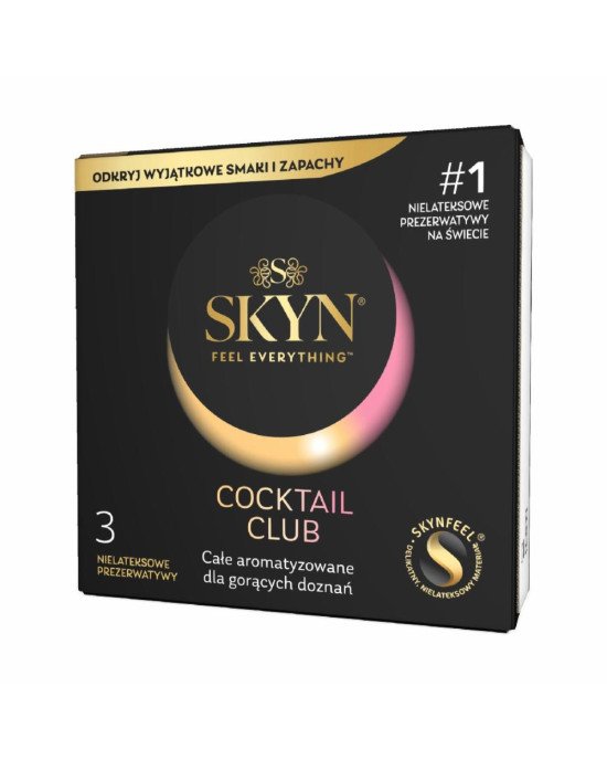 Презервативи SKYN Cocktail Club 3 шт, смаки Pina Colada, Cherry Sunrise та Passion Daiquiri Презервативи SKYN Cocktail Club 3 шт, смаки Pina Colada, Cherry Sunrise та Passion Daiquiri