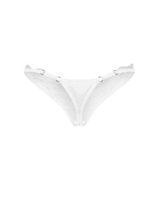 Трусики Obsessive Arrowel White crotchless thong S/M Трусики Obsessive Arrowel White crotchless thong S/M