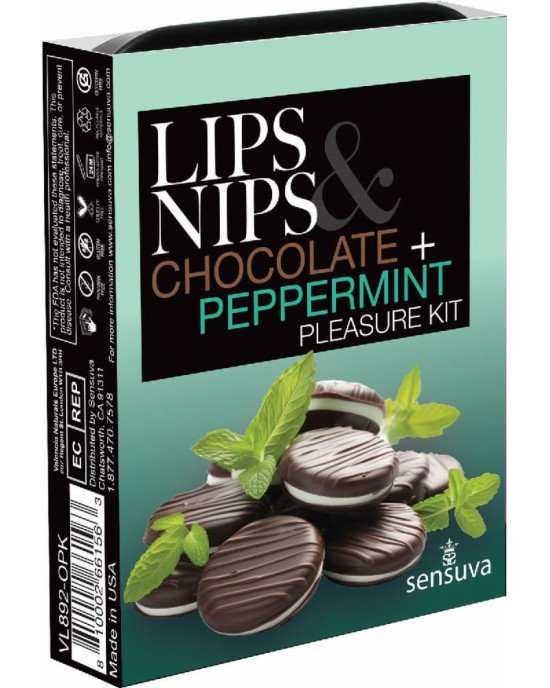 Подарунковий набір Sensuva Lips & Nips Pleasure Kit - Chocolate Peppermint 2 x 4г Подарунковий набір Sensuva Lips & Nips Pleasure Kit - Chocolate Peppermint 2 x 4г