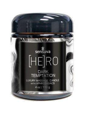 Масажна свічка Sensuva [HE]RO Dark Temptation Massage Oil Candle 113г