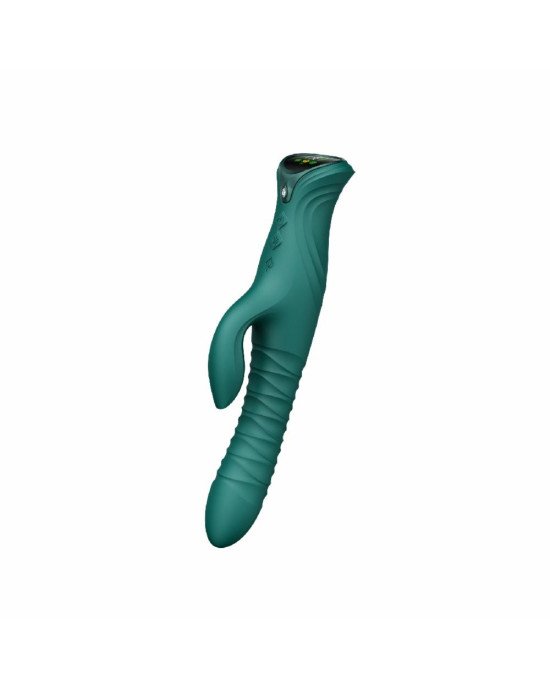 Пульсатор-кролик з вібрацією Zalo Mose 2 Turquoise Green