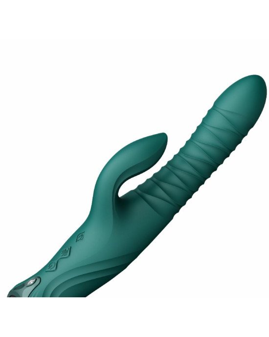 Пульсатор-кролик з вібрацією Zalo Mose 2 Turquoise Green