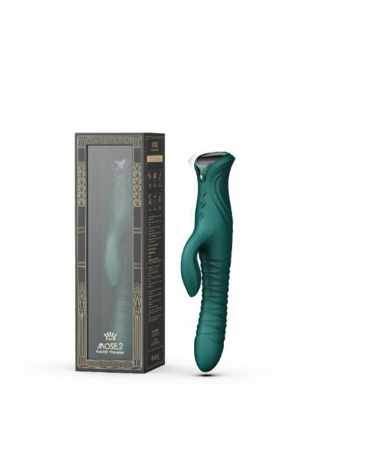 Пульсатор-кролик з вібрацією Zalo Mose 2 Turquoise Green