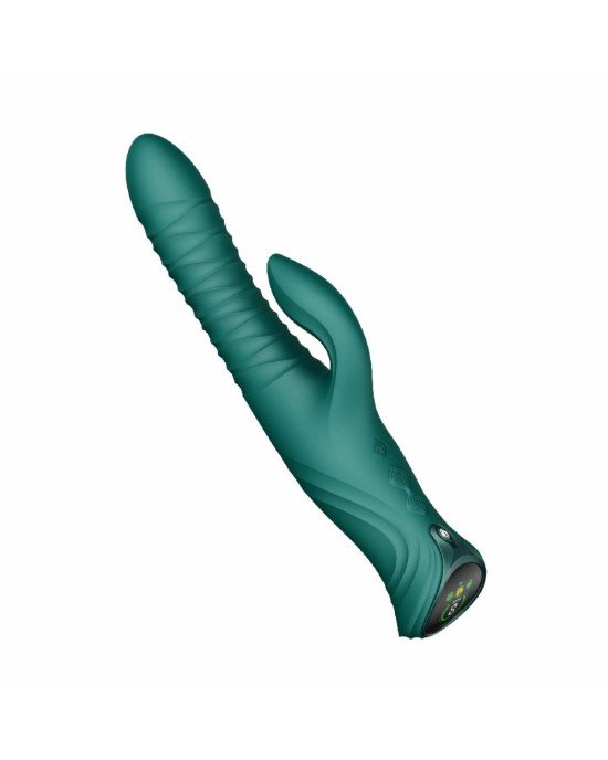 Пульсатор-кролик з вібрацією Zalo Mose 2 Turquoise Green