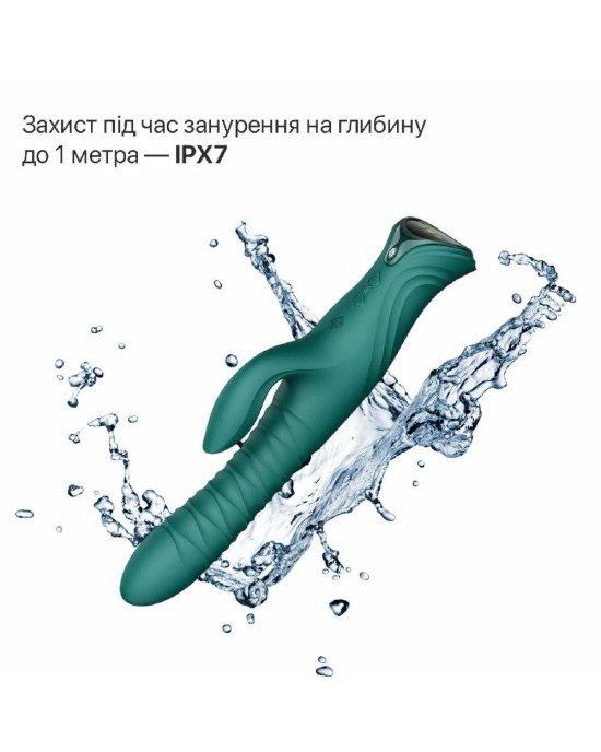 Пульсатор-кролик з вібрацією Zalo Mose 2 Turquoise Green Пульсатор-кролик з вібрацією Zalo Mose 2 Turquoise Green