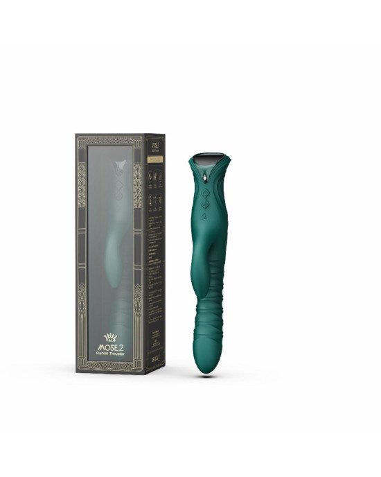 Пульсатор-кролик з вібрацією Zalo Mose 2 Turquoise Green