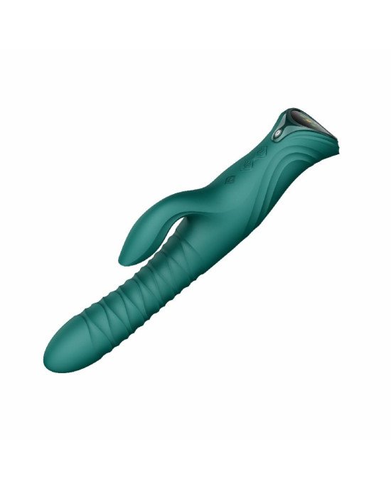 Пульсатор-кролик з вібрацією Zalo Mose 2 Turquoise Green