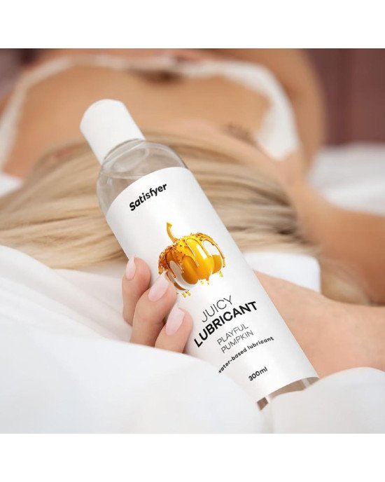 Лубрикант на водній основі Satisfyer Juicy Lubricant Playful Pumpkin water based 300 мл Лубрикант на водній основі Satisfyer Juicy Lubricant Playful Pumpkin water based 300 мл