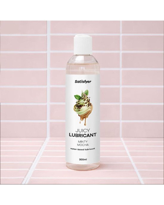 Лубрикант на водній основі Satisfyer Juicy Lubricant Minty Mocha water based 300 мл Лубрикант на водній основі Satisfyer Juicy Lubricant Minty Mocha water based 300 мл
