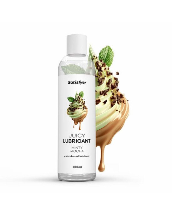 Лубрикант на водній основі Satisfyer Juicy Lubricant Minty Mocha water based 300 мл Лубрикант на водній основі Satisfyer Juicy Lubricant Minty Mocha water based 300 мл