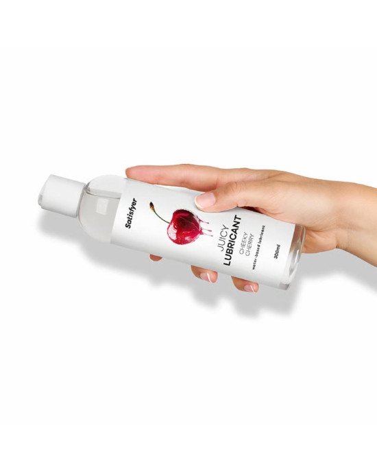 Лубрикант на водній основі Satisfyer Juicy Lubricant Cheeky Cherry water based 300 мл Лубрикант на водній основі Satisfyer Juicy Lubricant Cheeky Cherry water based 300 мл