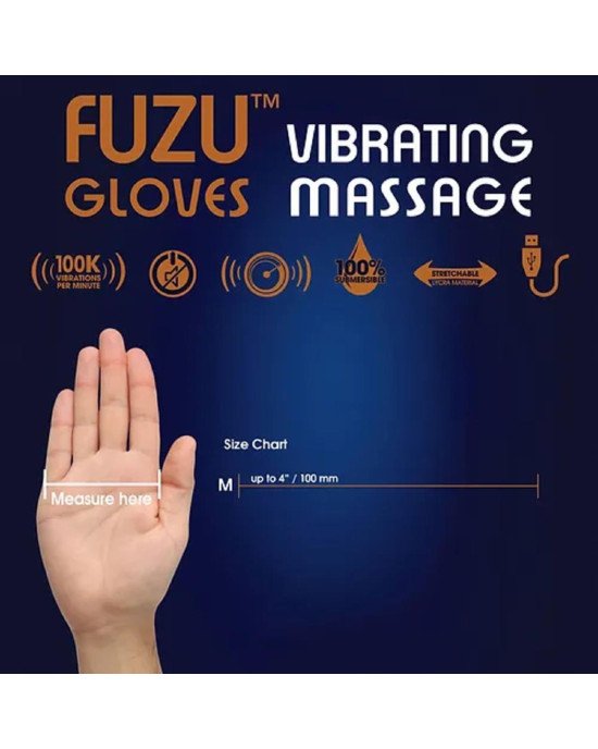 Віброрукавичка (ліва) FUZU Gloves Vibrating Massage Left Hand, 11 режимів Віброрукавичка (ліва) FUZU Gloves Vibrating Massage Left Hand, 11 режимів