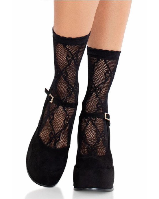 Шкарпетки Leg Avenue Bow Net Anklets Шкарпетки Leg Avenue Bow Net Anklets