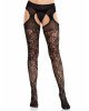 Колготки Leg Avenue Cross Hatch Floral Lace Suspender Hose One Size Колготки Leg Avenue Cross Hatch Floral Lace Suspender Hose One Size