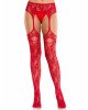 Колготки Leg Avenue Net Stockings with Attached Garter Belt One Size Red Колготки Leg Avenue Net Stockings with Attached Garter Belt One Size Red