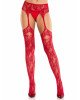 Колготки Leg Avenue Net Stockings with Attached Garter Belt One Size Red Колготки Leg Avenue Net Stockings with Attached Garter Belt One Size Red