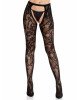 Колготки Leg Avenue Rose Lace Crotchless Tights with Open One Size Black Колготки Leg Avenue Rose Lace Crotchless Tights with Open One Size Black
