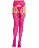 Колготки-панчохи Leg Avenue Heart Garterbelt Stockings One Size Magenta Колготки-панчохи Leg Avenue Heart Garterbelt Stockings One Size Magenta