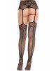Колготки-панчохи Leg Avenue Backseam Net Stockings з поясом для панчіх, один розмір, чорні