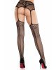 Колготки-панчохи Leg Avenue Backseam Net Stockings з поясом для панчіх, один розмір, чорні