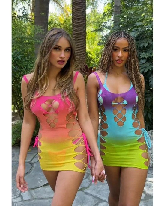 Сукня Leg Avenue Seamless Ombre Faux Lace Up Mini Dress One Size Sunset Сукня Leg Avenue Seamless Ombre Faux Lace Up Mini Dress One Size Sunset