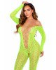 Бодістокінг Leg Avenue Crotchless Footless Lingerie Bodystocking One Size Neon Green Бодістокінг Leg Avenue Crotchless Footless Lingerie Bodystocking One Size Neon Green