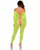 Бодістокінг Leg Avenue Crotchless Footless Lingerie Bodystocking One Size Neon Green Бодістокінг Leg Avenue Crotchless Footless Lingerie Bodystocking One Size Neon Green