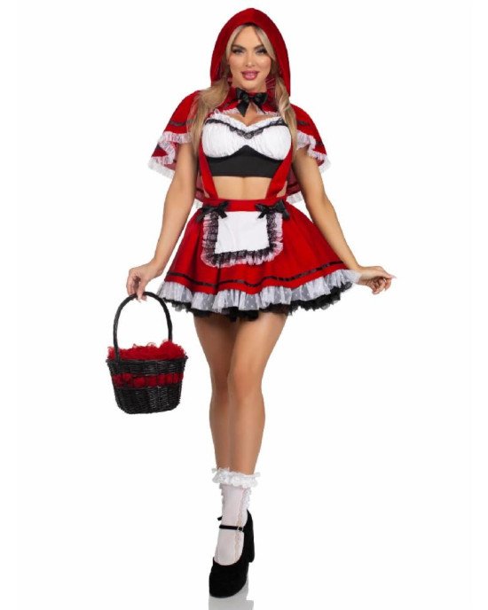 Костюм Червоної Шапочки Leg Avenue Flirty Miss Red Top and Skirt S Костюм Червоної Шапочки Leg Avenue Flirty Miss Red Top and Skirt S