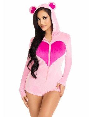 Комбінезон «Солодкий ведмедик» Leg Avenue Sweetheart Bear Velvet Romper M