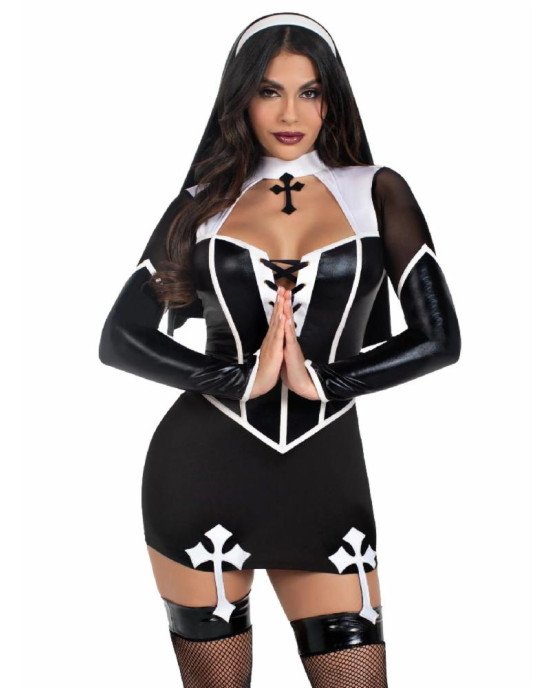 Костюм черниці Leg Avenue Holy Hottie Dress S Костюм черниці Leg Avenue Holy Hottie Dress S
