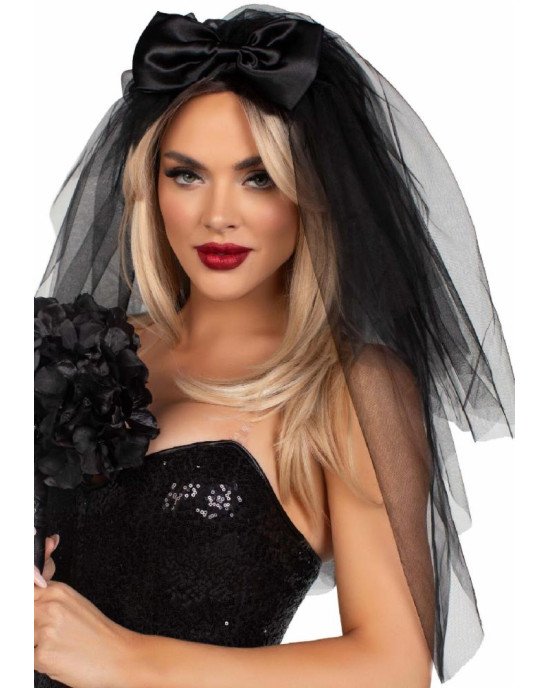 Фата нареченої Leg Avenue Tiered bridal veil O/S Black