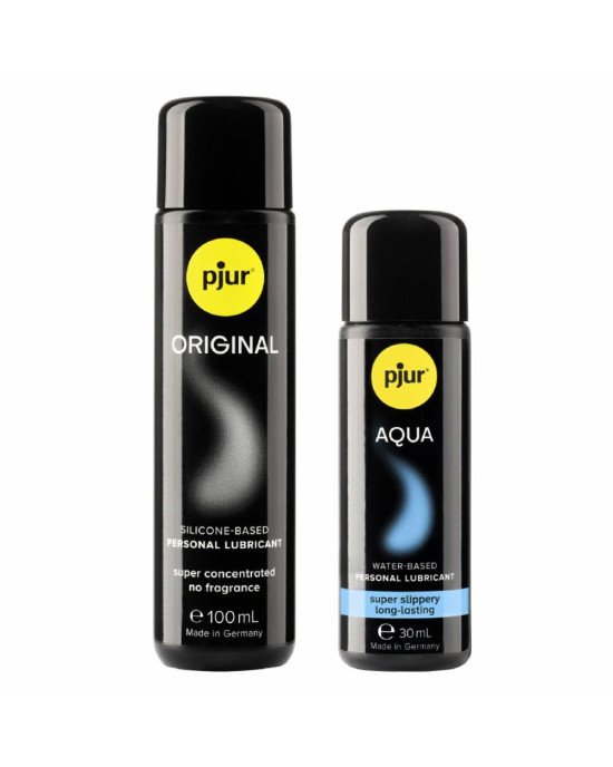 Ювілейний набір лубрикантів pjur 30th Anniversary Gift Set: Original 100 мл та Aqua 30 мл Ювілейний набір лубрикантів pjur 30th Anniversary Gift Set: Original 100 мл та Aqua 30 мл