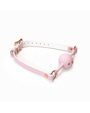 Кляп Liebe Seele White & Pink Fairy Goat Leather Ball Gag