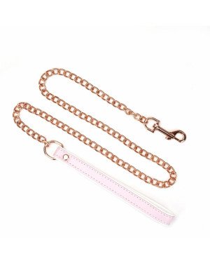 Нашийник з повідцем Liebe Seele White & Pink Fairy Goat Leather Collar Нашийник з повідцем Liebe Seele White & Pink Fairy Goat Leather Collar
