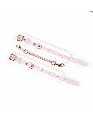 Наручники Liebe Seele White & Pink Fairy Goat Leather Hand Cuffs Наручники Liebe Seele White & Pink Fairy Goat Leather Hand Cuffs