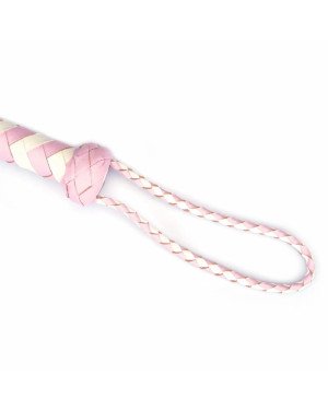 Флогер Liebe Seele White & Pink Leather Whip Флогер Liebe Seele White & Pink Leather Whip