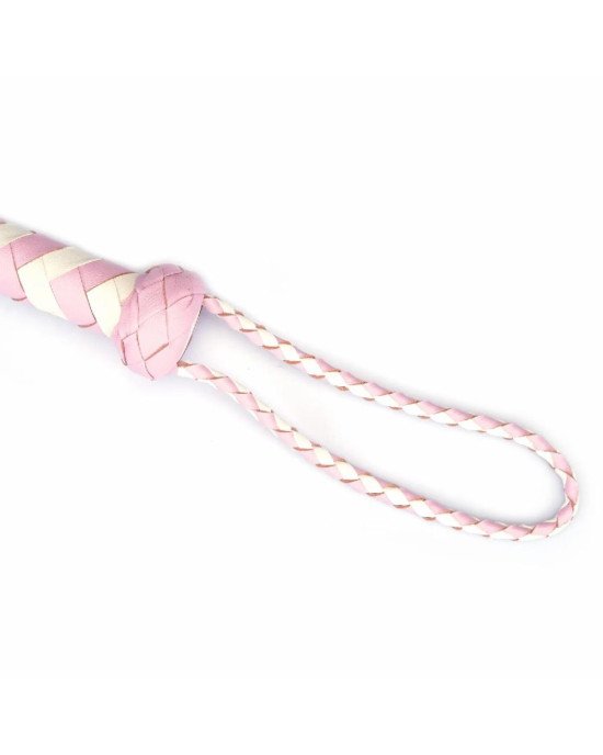 Флогер Liebe Seele White & Pink Leather Whip Флогер Liebe Seele White & Pink Leather Whip