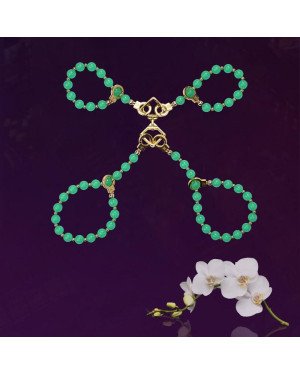 Нефритові наручники та поножі LOCKINK Jade Handcuffs & Anklecuffs Нефритові наручники та поножі LOCKINK Jade Handcuffs & Anklecuffs
