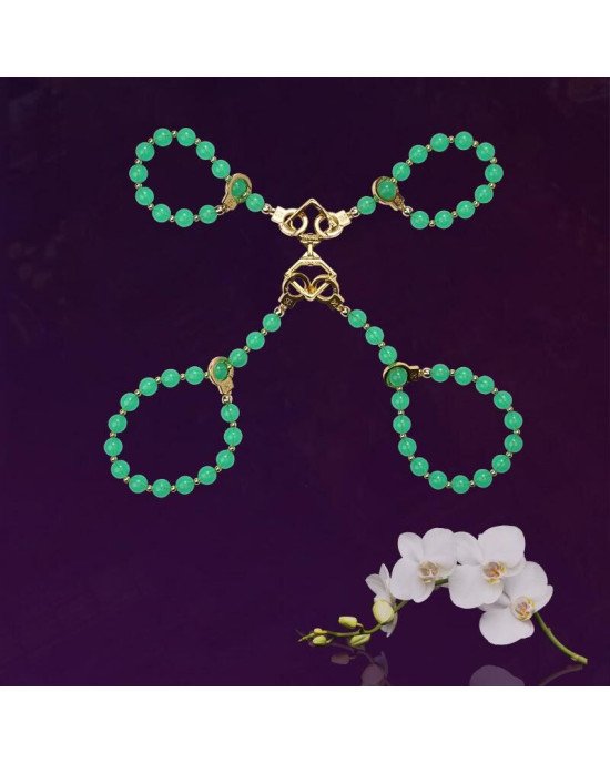 Нефритові наручники та поножі LOCKINK Jade Handcuffs & Anklecuffs Нефритові наручники та поножі LOCKINK Jade Handcuffs & Anklecuffs