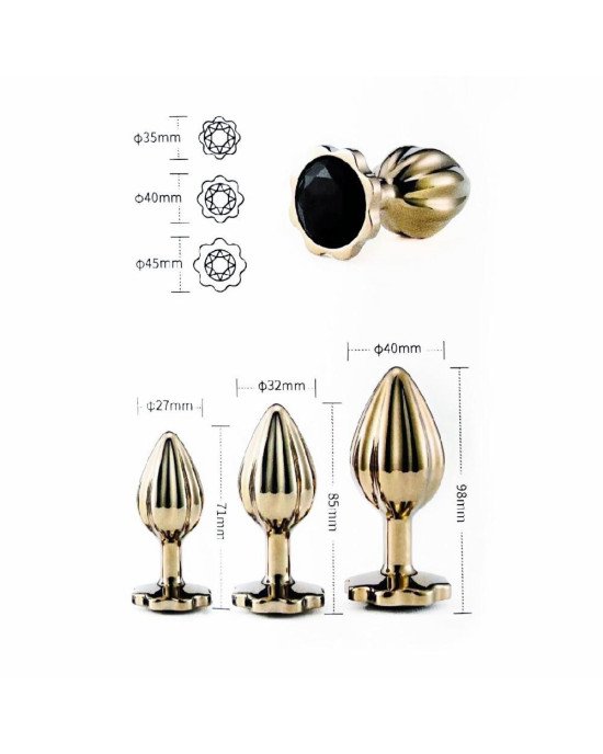 Набір анальних пробок LOCKINK YEAHWOW Nympho Butt Plug Set Набір анальних пробок LOCKINK YEAHWOW Nympho Butt Plug Set