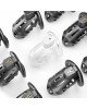 Клітка для пеніса LOCKINK SEVANDA Plastic Penis Chastity Cage, чорна, 3 кільця різних розмірів