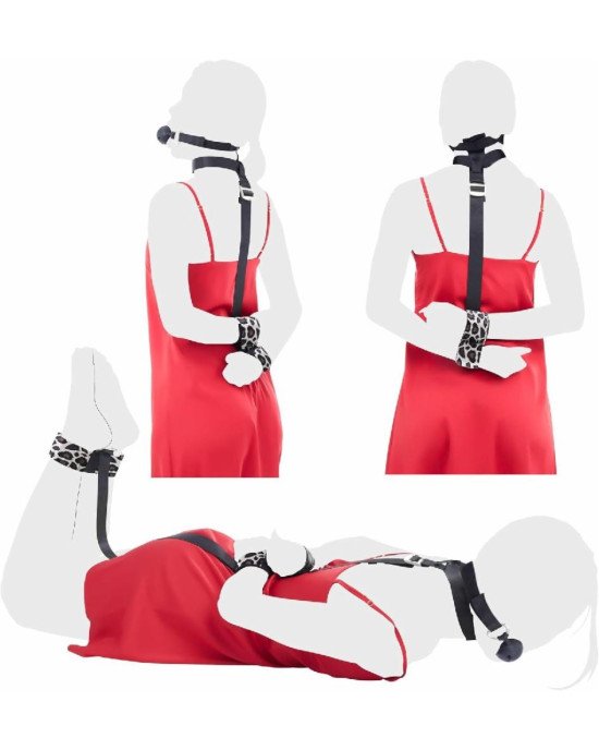 БДСМ-набір LOCKINK YEAHWOW Armbinder Restraint Set Black БДСМ-набір LOCKINK YEAHWOW Armbinder Restraint Set Black