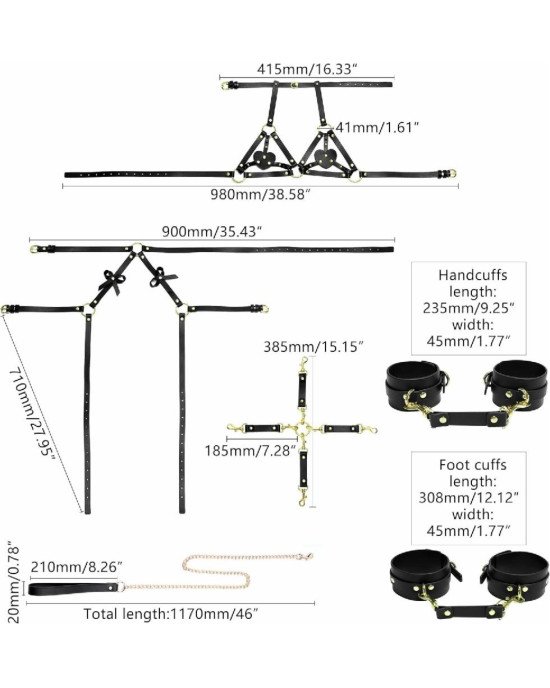 БДСМ-набір LOCKINK YEAHWOW Forced Nadu pose correction set