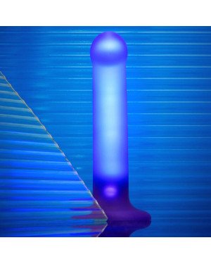 Дилдо, що світиться Strap-On-Me Glow-LED Dildo Purple - M