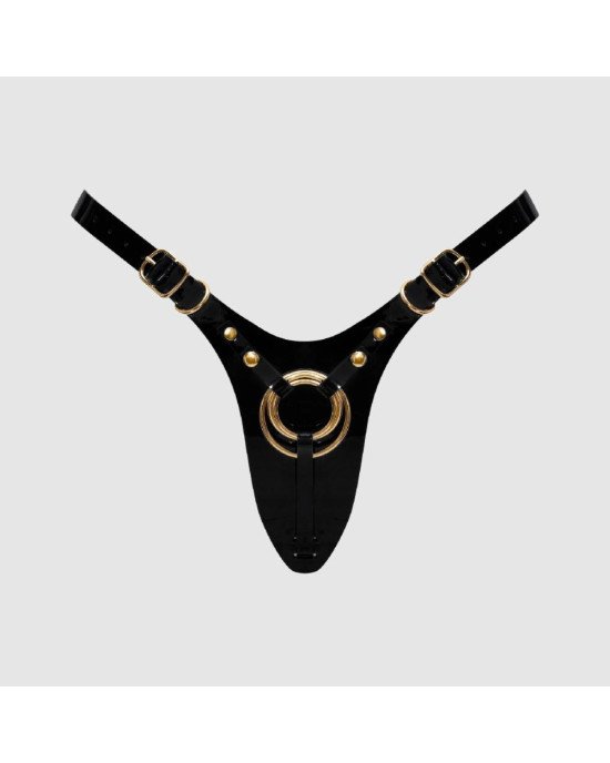 Трусики для страпона Strap-On-Me Leatherette Harness Fabulous - One Size - Black Glossy Трусики для страпона Strap-On-Me Leatherette Harness Fabulous - One Size - Black Glossy